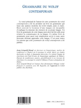 Grammaire du wolof...