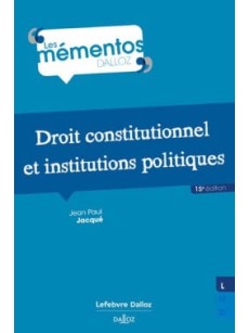 Droit constitutionnel et institutions politiques 15e édition