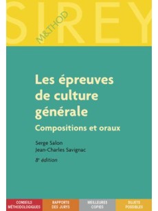 LES ÉPREUVES DE CULTURE GÉNÉRALE compositions et oraux