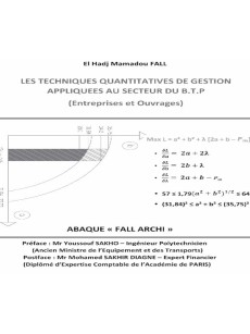 Les techniques quantitatives de gestion appliqée au secteur du B.T.P