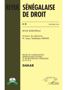 REVUE SENEGALAISE DE DROIT N° 39