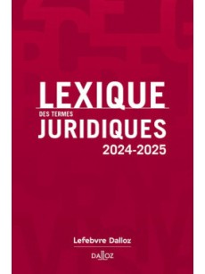 LEXIQUE DES TERMES JURIDIQUES 2024-2025
