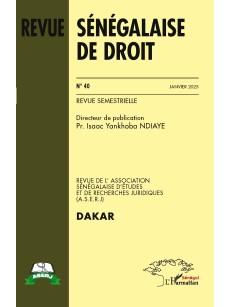REVUE SENEGALAISE DE DROIT N. 40 / JANVIER 2025